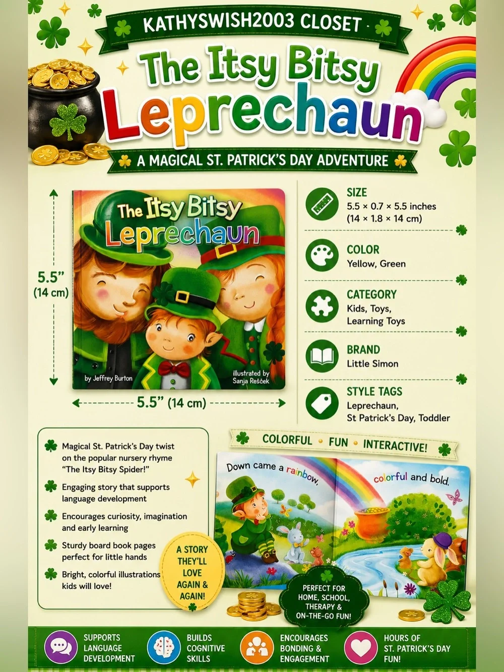 The Itsy Bitsy Leprechaun by Jeffrey Burton